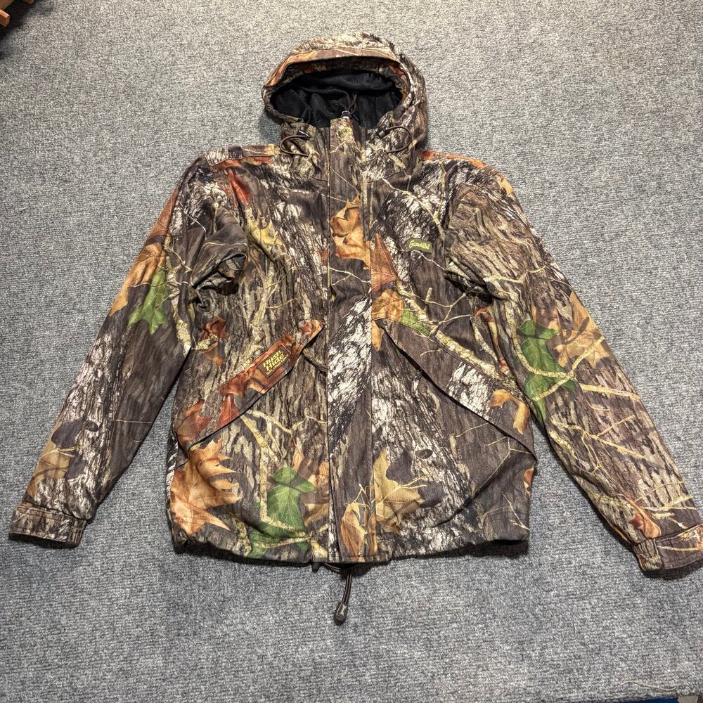 Gamehide Hush Hide Men Large Camouflage Hunting Jacket Hooded Silent Lightweight